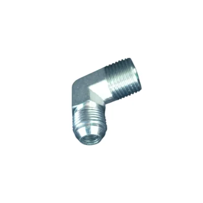 Adaptador de 90° Macho JIC 1/4" x Macho NPTF 1/4"