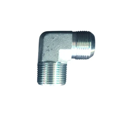 Adaptador de 90° Macho JIC 1" x Macho NPTF 1"